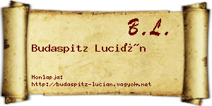 Budaspitz Lucián névjegykártya